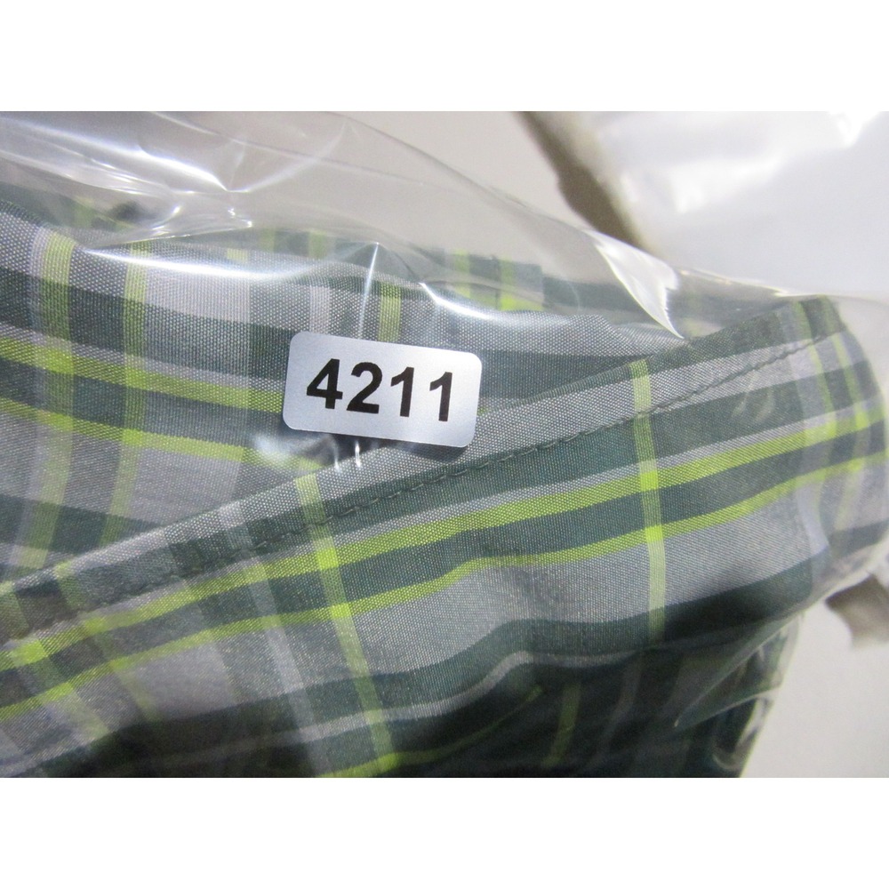 Patagonia Shirt Mens Medium Green Grey Plaid Outdoor Hiking Wicking Short Sleeve - Picture 13 of 13